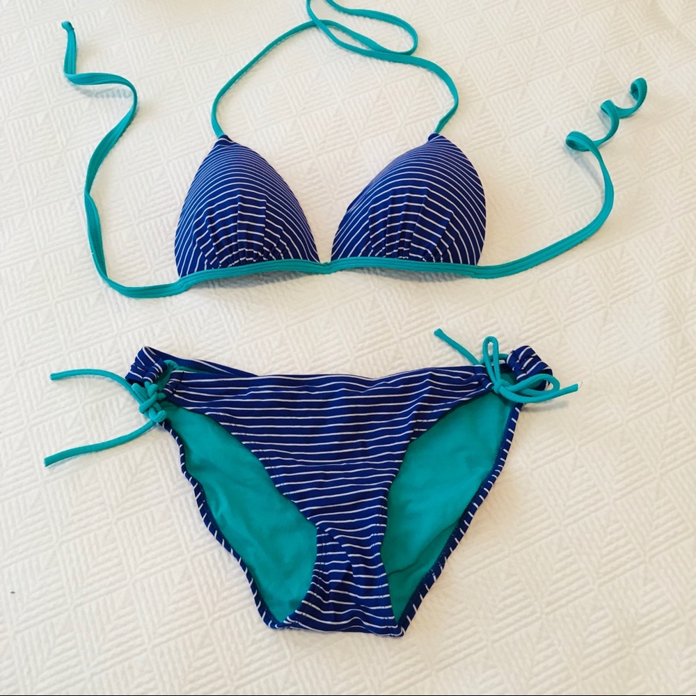 Hula Honey Two Piece Swimsuit / Bathing Suit Blue